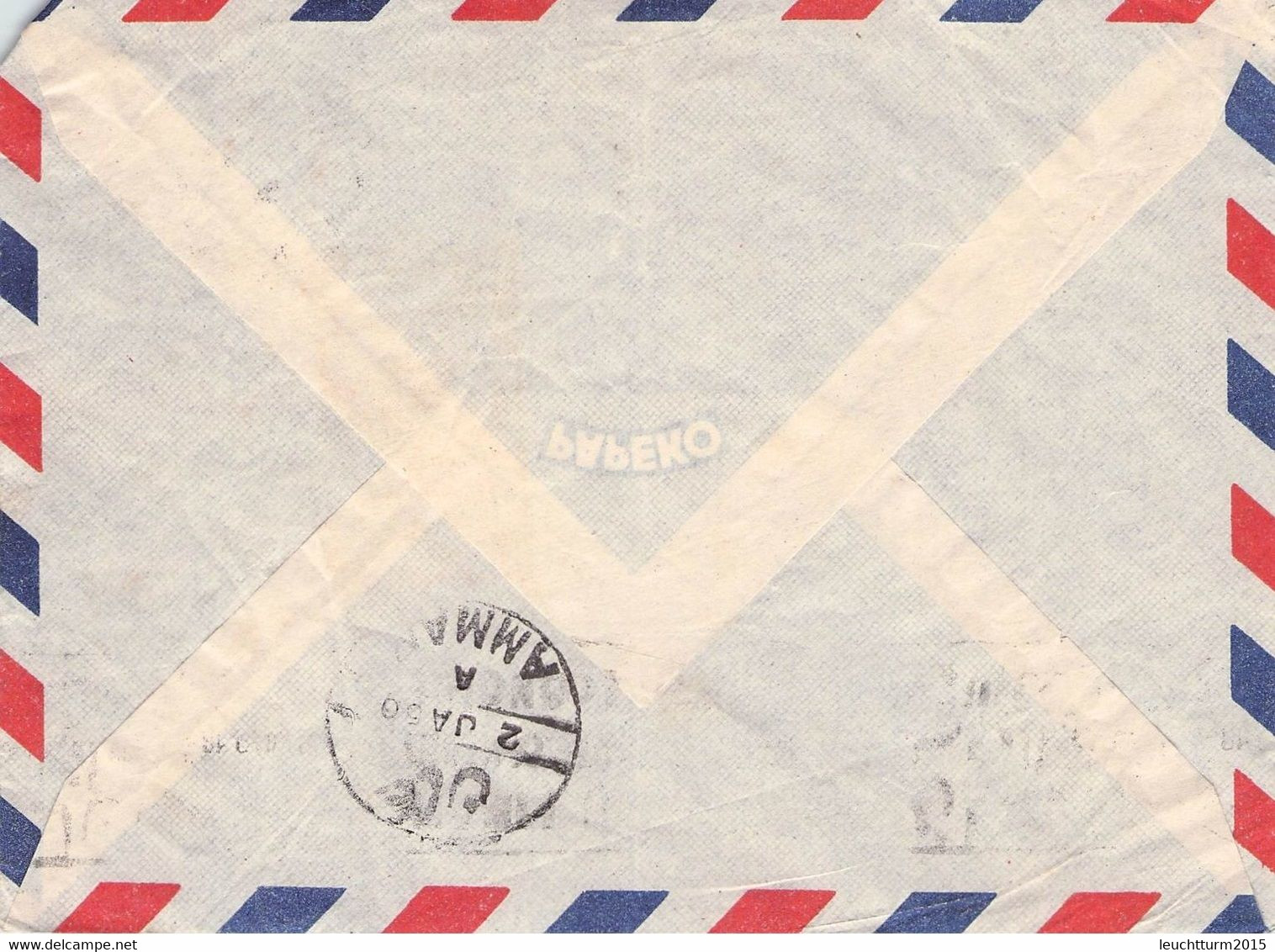 CZECHOSLOVAKIA - AIRMAIL 1949 JABLONEC - AMMAN/TRANSJORDAN /T182 - Briefe U. Dokumente