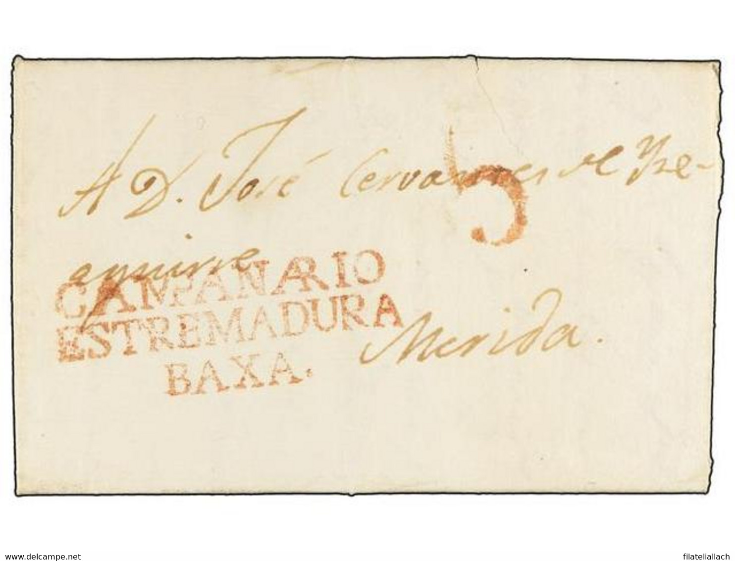 SPAIN: PREPHILATELIC MARKS  DP13 EXTREMADURA BAJA - ...-1850 Prephilately