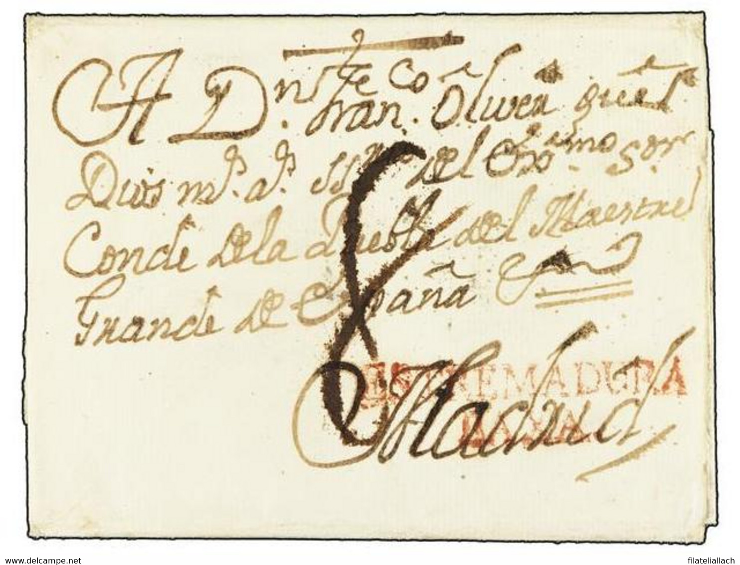 SPAIN: PREPHILATELIC MARKS  DP13 EXTREMADURA BAJA - ...-1850 Prefilatelia