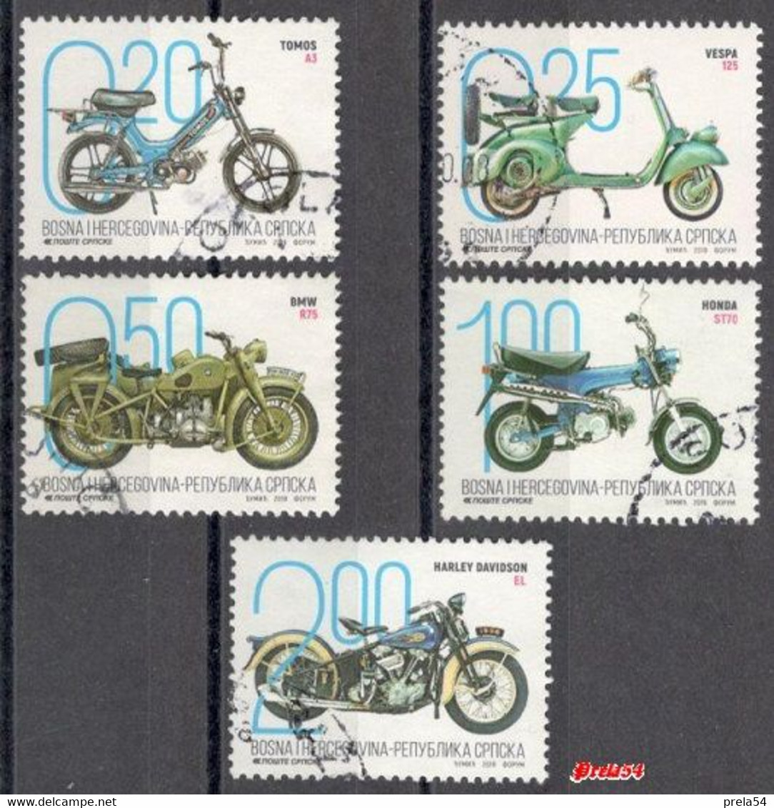 Bosnia  Srpska -  Motorcycles 2019 Set Used - Bosnia Erzegovina