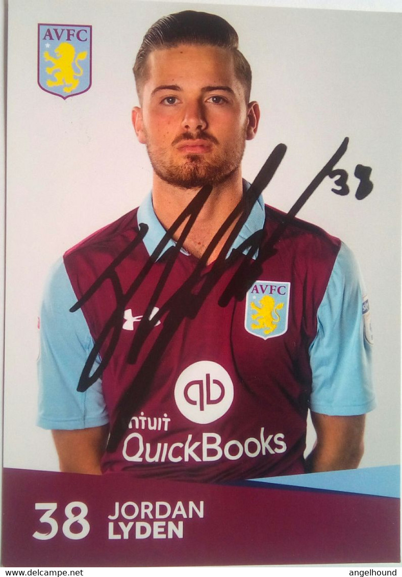 Aston Villa FC  Jordan Lyden - Autografi