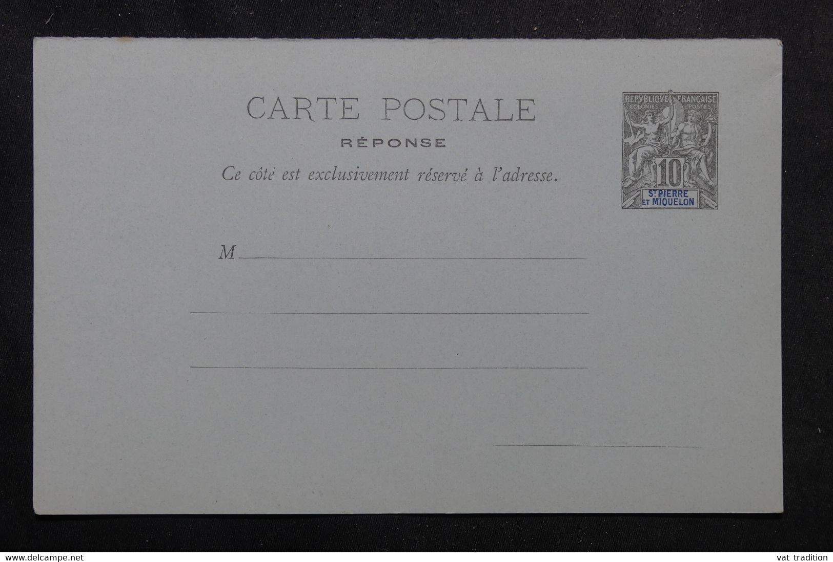 SAINT PIERRE ET MIQUELON - Entier Postal Type Groupe ( Carte Postale Réponse ) , Non Circulé - L 73459 - Postwaardestukken