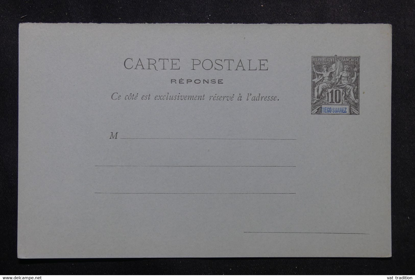 DIEGO SUAREZ - Entier Postal Type Groupe ( Carte Postale Réponse ) , Non Circulé - L 73464 - Covers & Documents