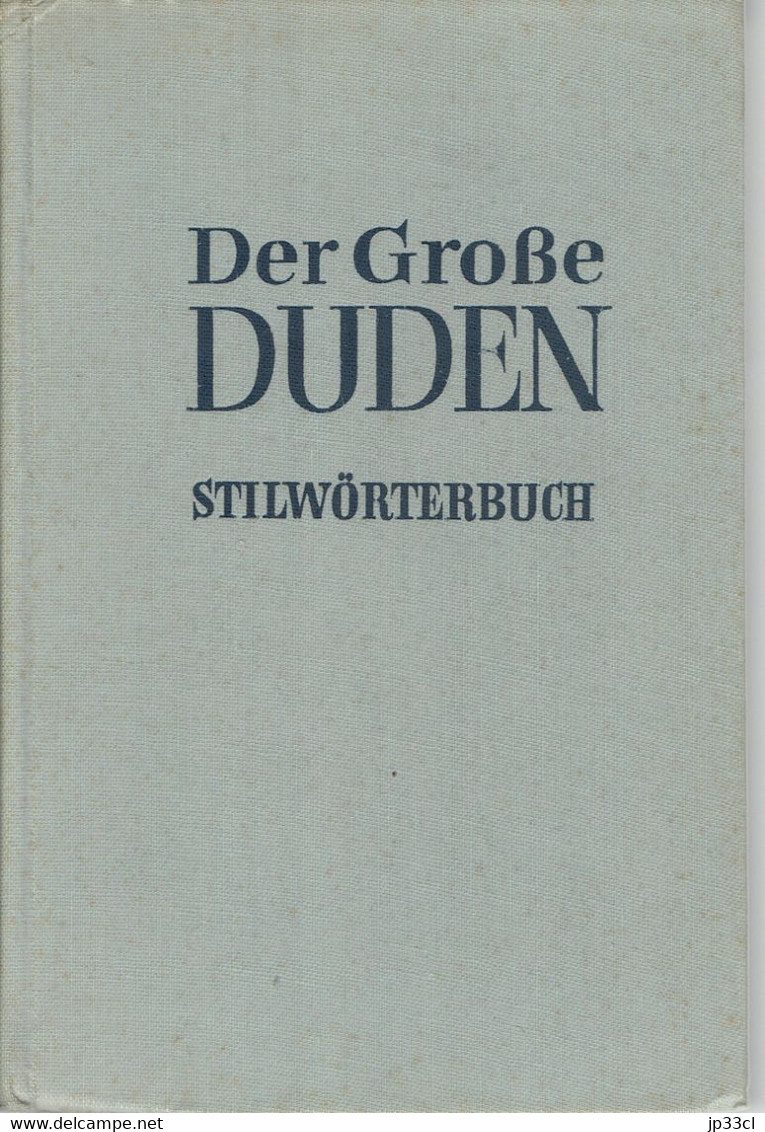 DER GROSSE DUDEN STILWÖRTERBUCH (Fünfte Auflage, 1963, 802 P.) - Dictionnaires