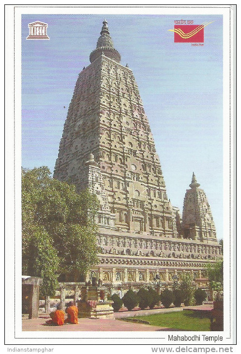 UNESCO World Heritage Site , Mahabodhi Temple, Bodh Gaya, Buddhism, India Post - Buddismo