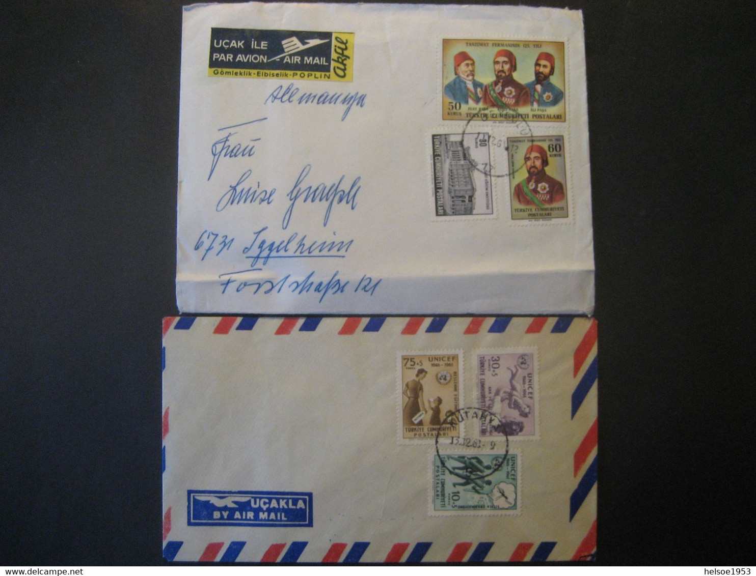 Türkei 1964- 2 Luftpost-Belege Mit Sondermarken - Poste Aérienne