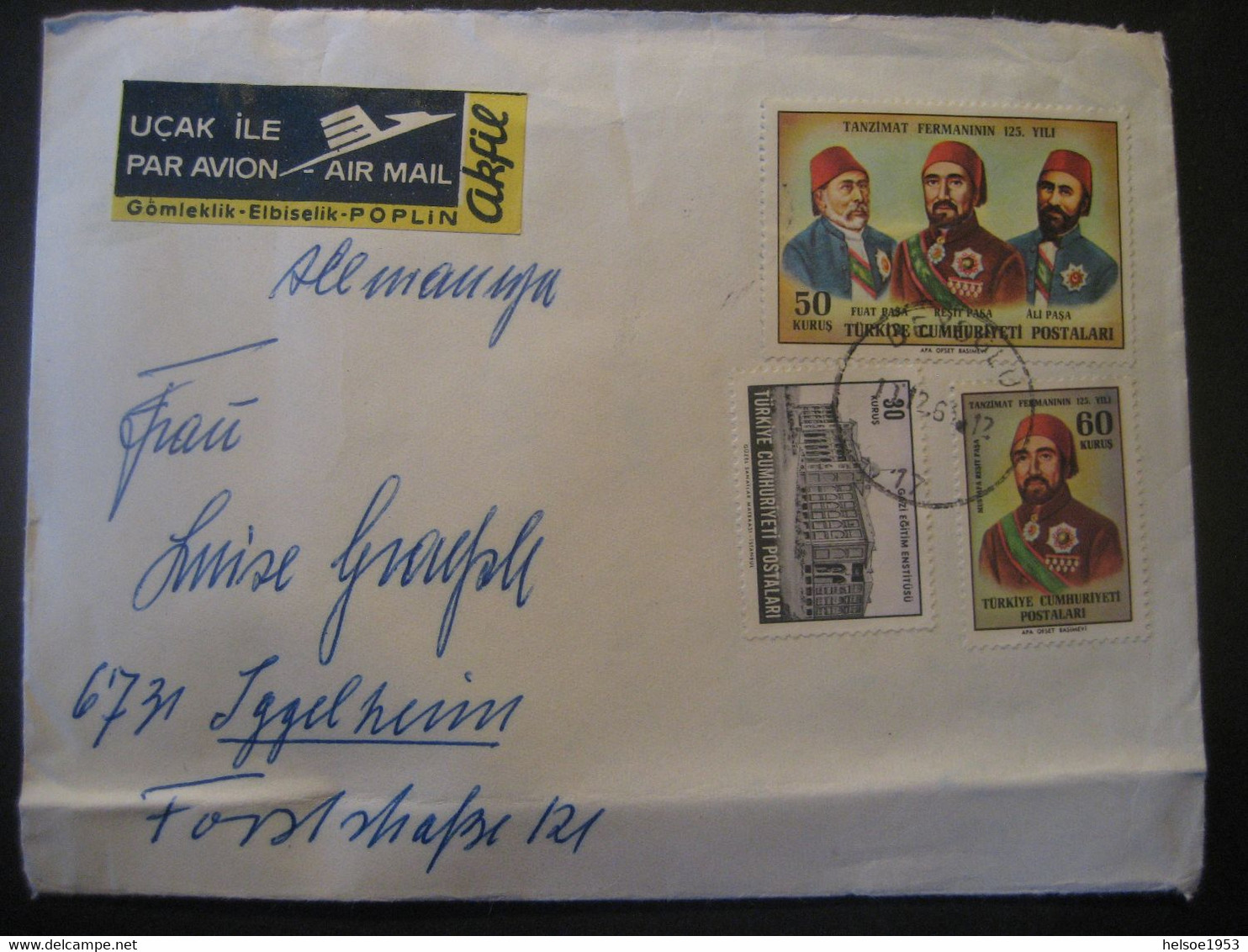 Türkei 1964- 2 Luftpost-Belege Mit Sondermarken - Poste Aérienne