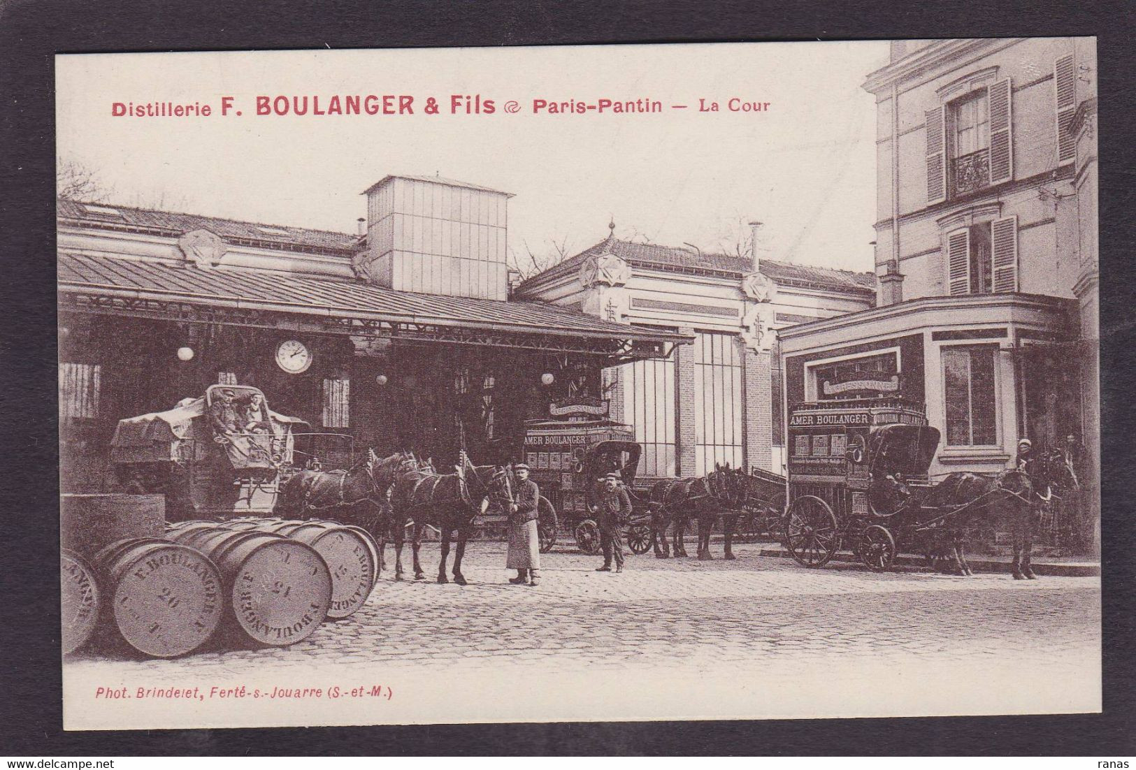 CPA Seine Saint Denis 93 Pantin Non Circulé Distillerie Absinthe Boulanger Attelage - Pantin