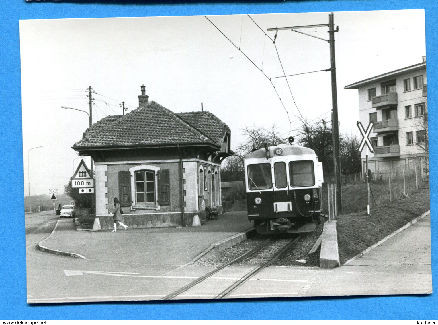 COVR1349, Bt 51 à Etagnières, 1971, LEB, Train Lausanne  - Echallens -  Bercher, J. L. Rochaix, GF, Non Circulée - Bercher