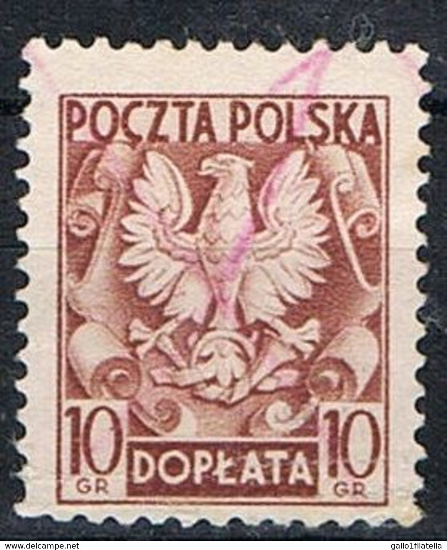 1951-52 - POLONIA / POLAND - SEGNATASSE / POSTAGE DUE - AQUILA / EAGLE. USATO / USED - Taxe