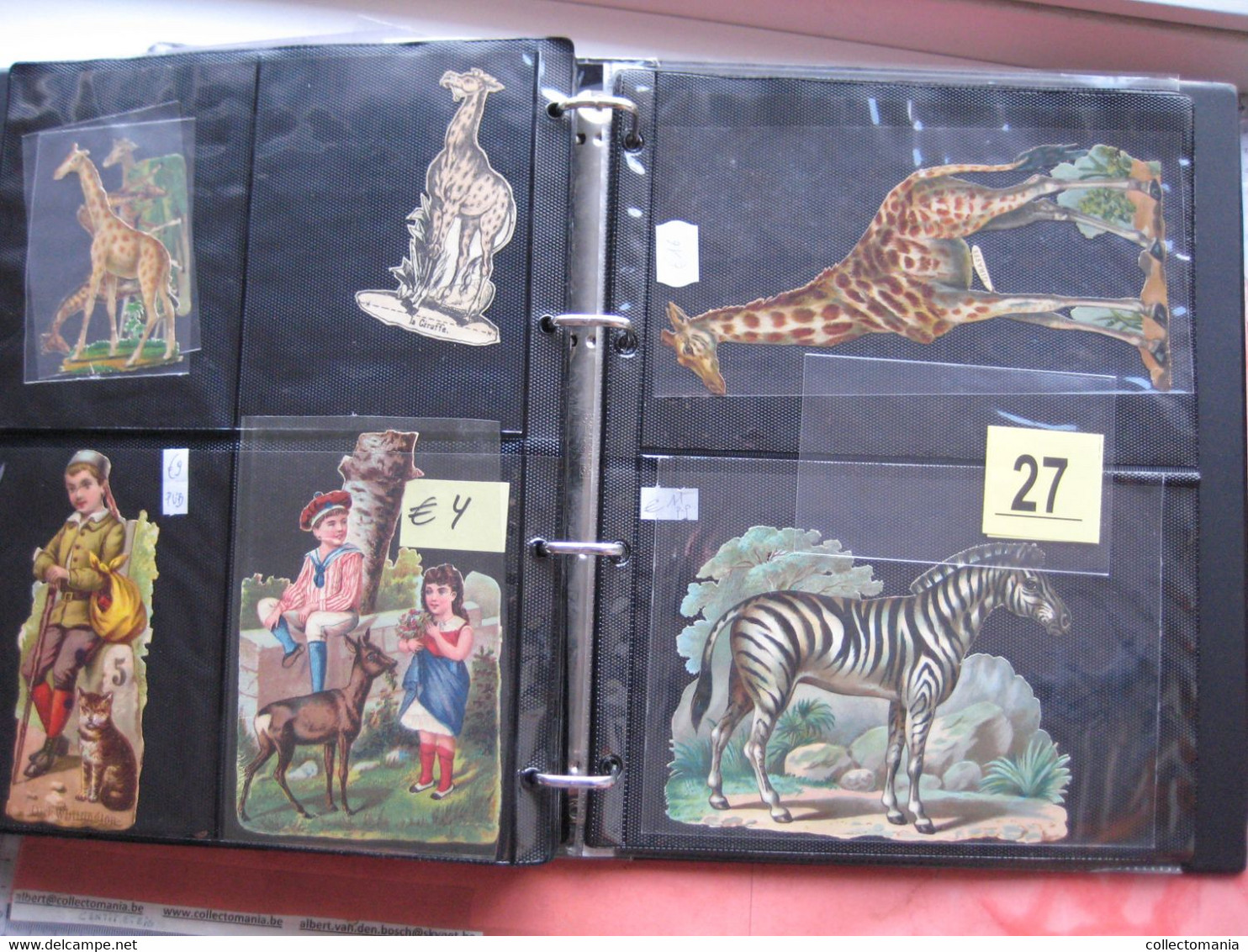 19th century each chromo fotograped (count yourself ) SCRAPS MAP04- fish, tiger, hunter, indians GLANS BILDER, PRE 1900