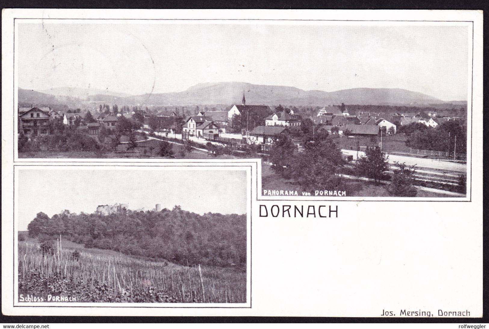 1907 Gelaufene AK Aus Dornach. Bahnhof Und Schloss. - Dornach