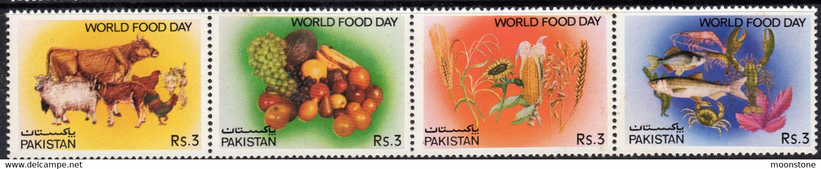 Pakistan 1983 World Food Day Strip Of 4, Folded, MNH, SG 608/11 (E) - Pakistan