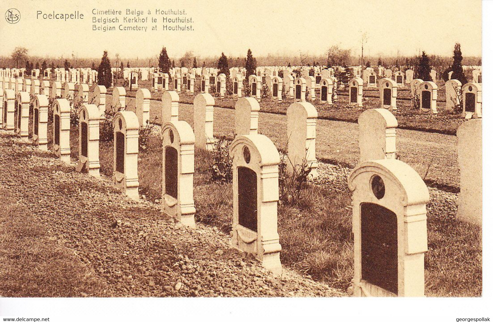 WW1 - POELSCAPELLE. Cimetière Belge à HOUTHULST.  Cpa 1939. - Houthulst