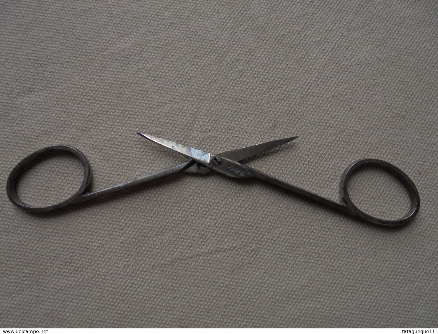 Ancien - Paire De Petits Ciseaux "Nogent" - Outils Anciens