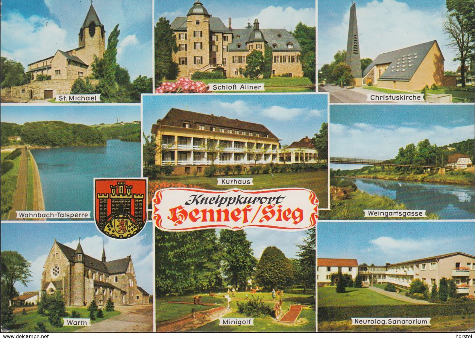 D-53773 Hennef - Ansichten - Talsperre - Kirche - Minigolf - 5x Nice Stamps - Hennef