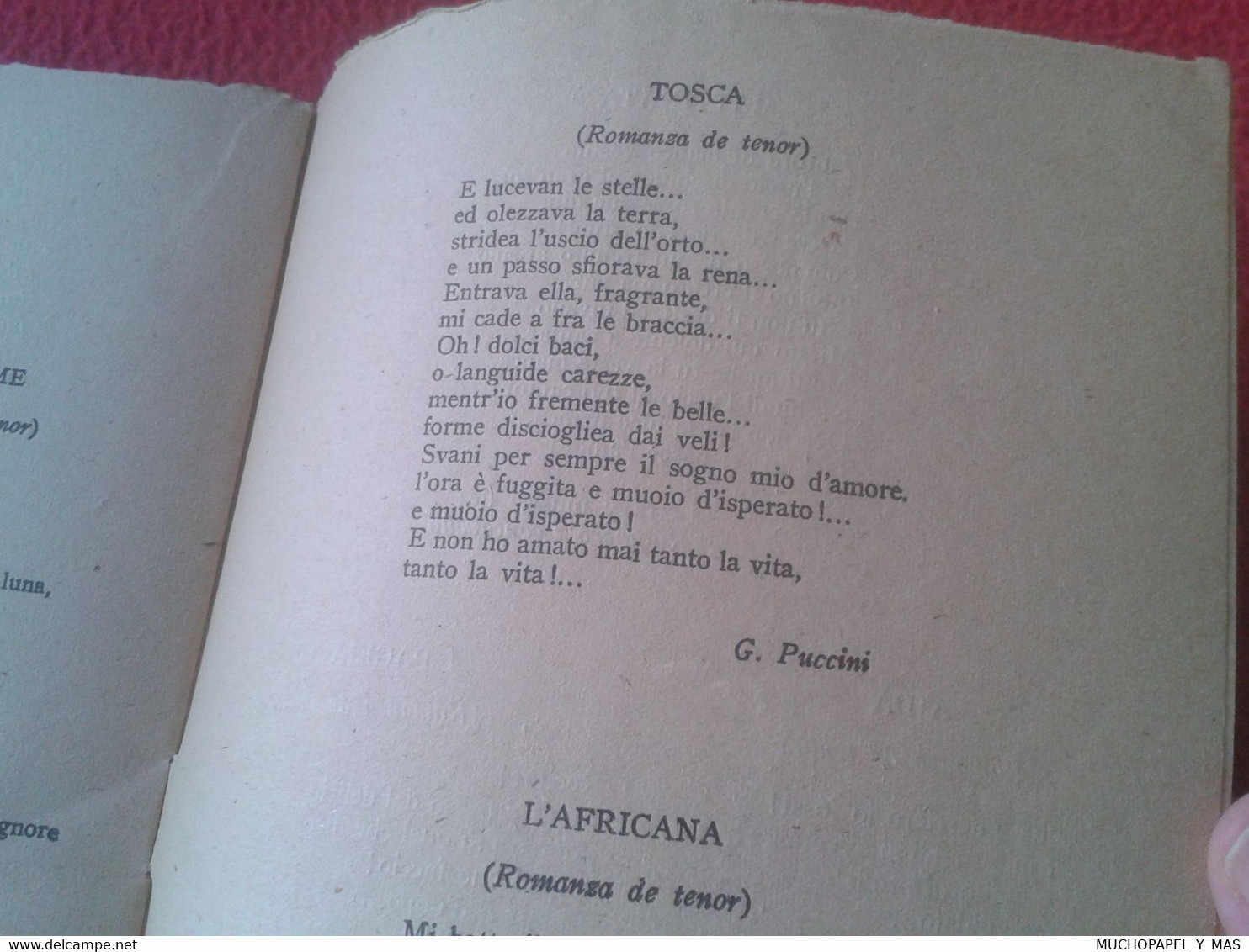 ANTIGUO CUADERNO LIBRITO O SIMIL ALMANAQUE DEL CANCIONERO MARIO LANZA BIOGRAFÍA ÉXITOS...ACTOR TENOR ÓPERA MÚSICA MUSIC.