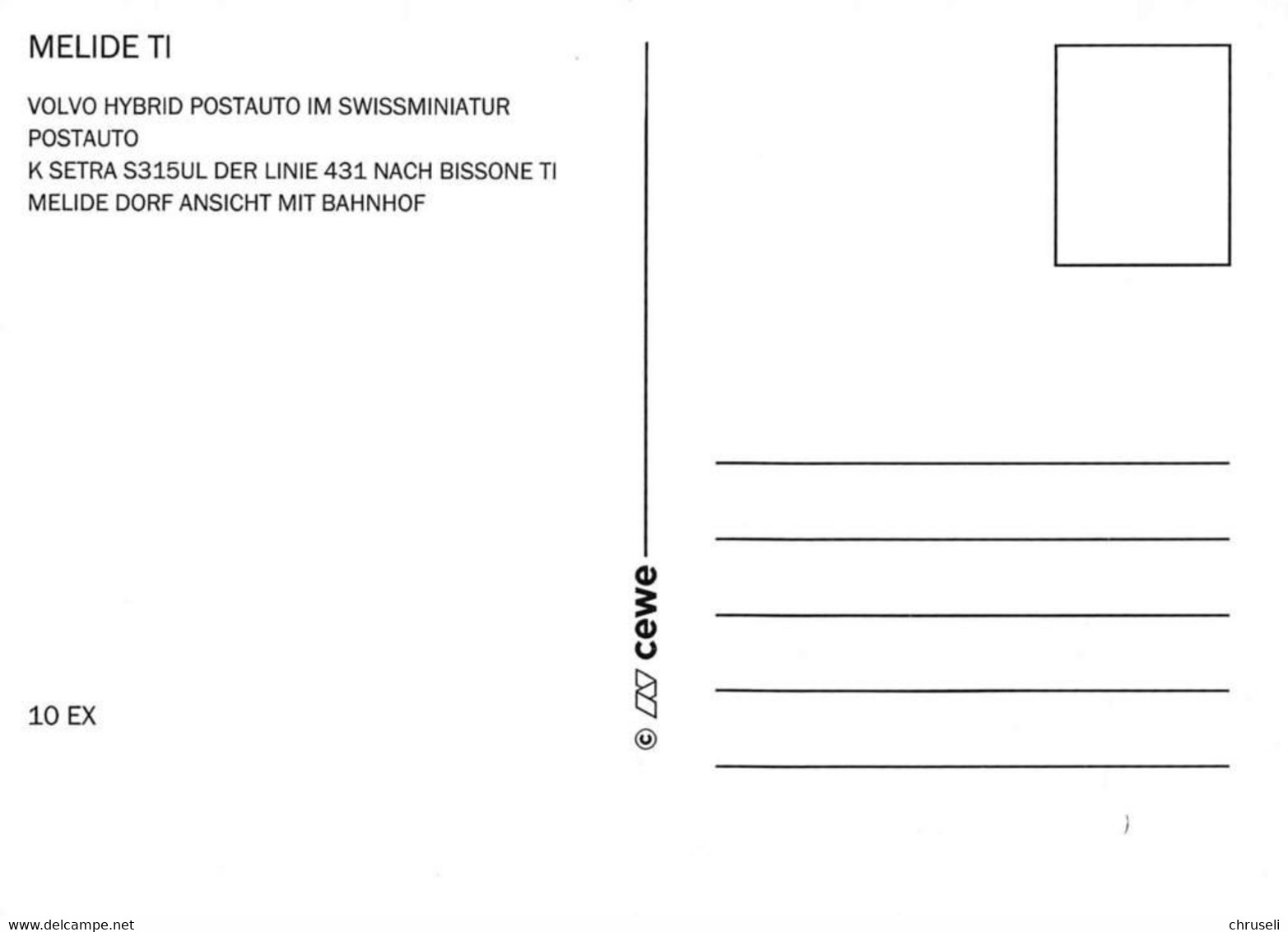 Melide  Postauto 3 Bild  Limitierte Auflage! - Melide