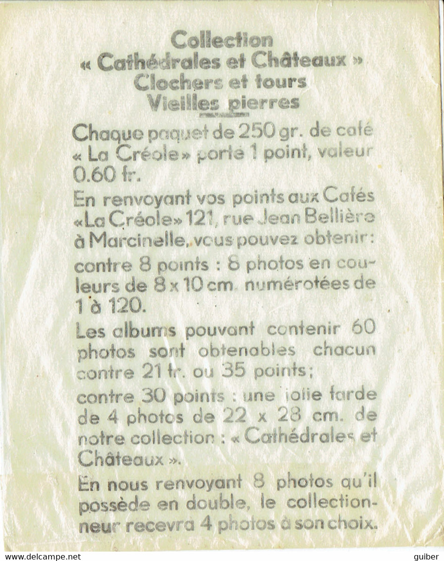 5 Chromos Les Cafés La Creole Marcinelle - Thé & Café