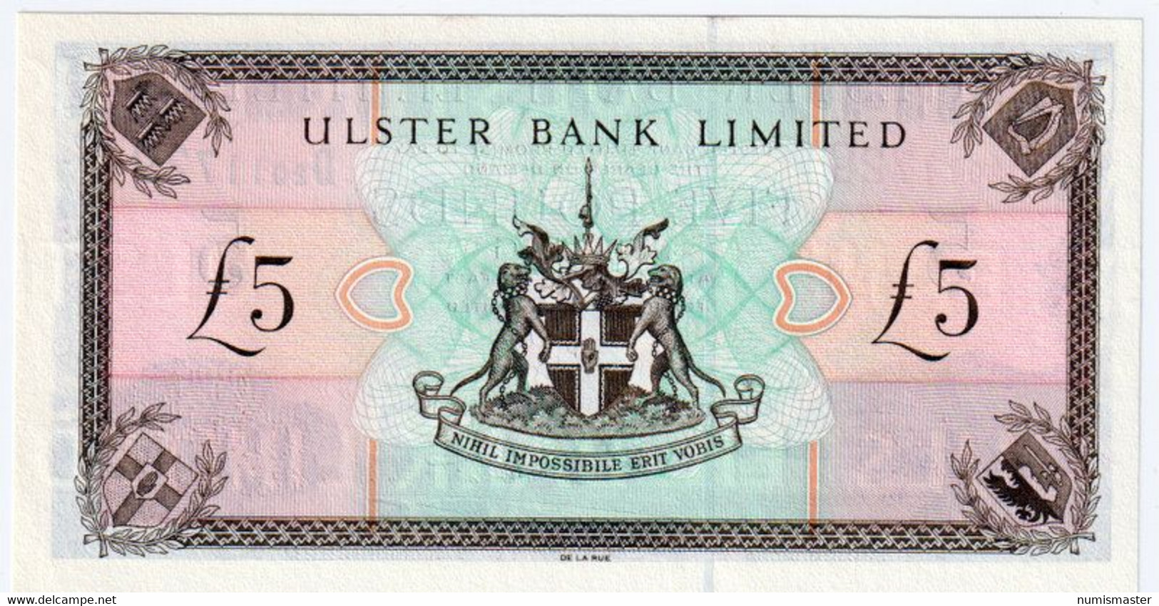 IRELAND , ULSTER BANK LT , 5 POUNDS 2001 , UNC ,P-335c - Ireland