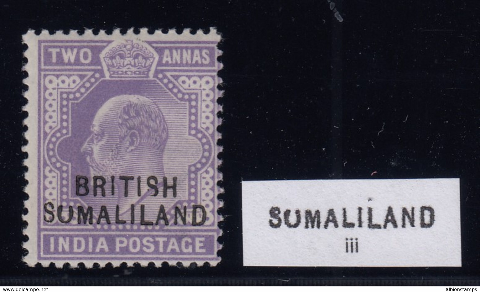 Somaliland Protectorate, SG 27c, MNH "Sumaliland" Variety - Somaliland (Protectorate ...-1959)