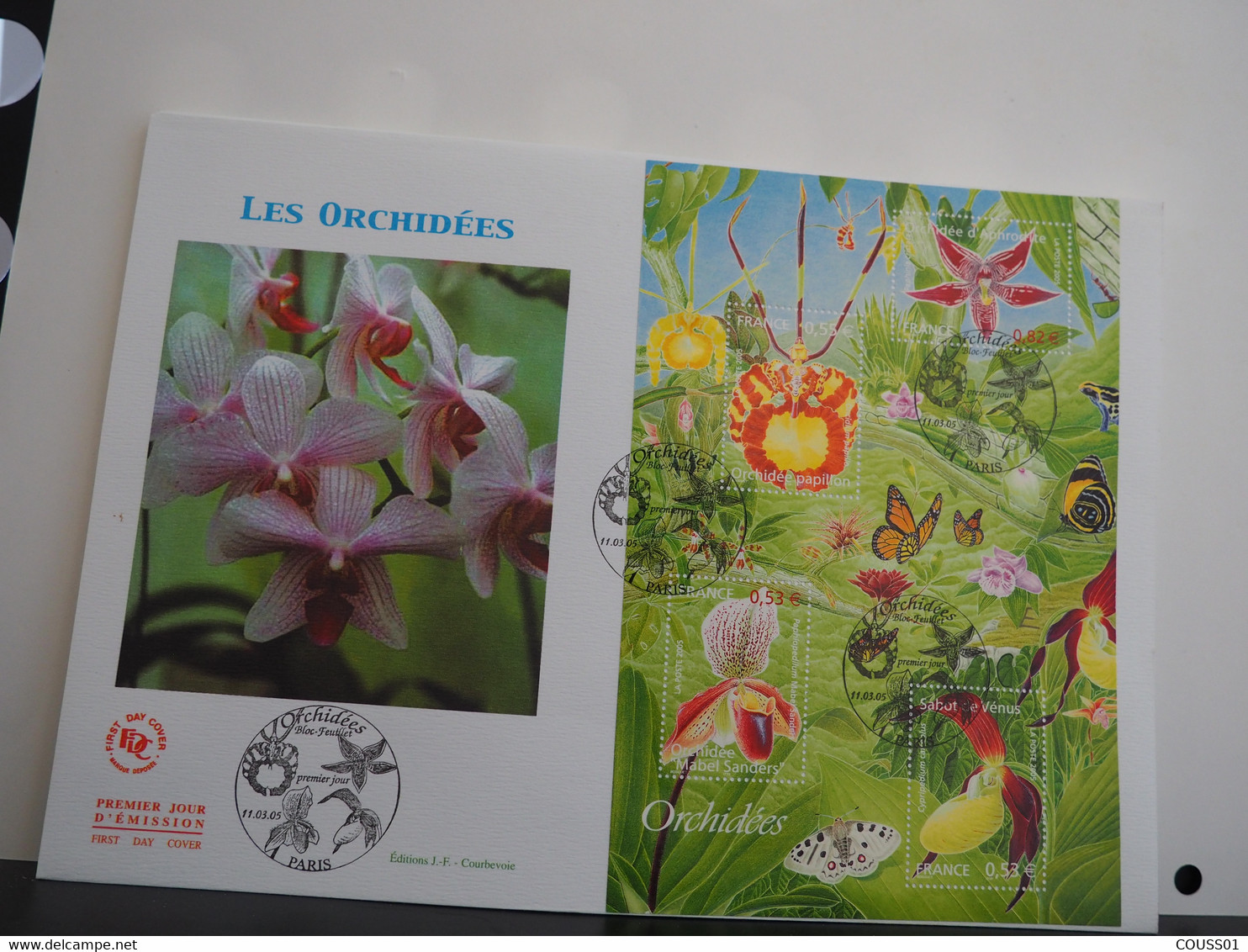 FDC Série Orchidées - Premier Jour, Paris (11/03/2005), GF - 2000-2009