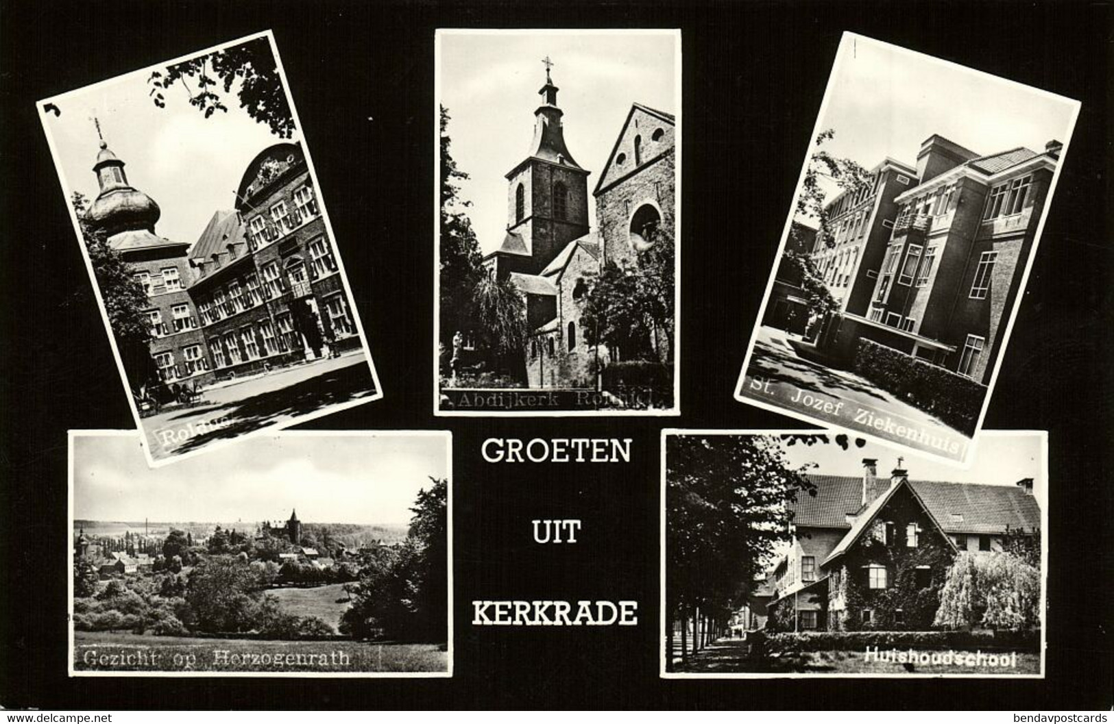 Nederland, KERKRADE, Meerbeeldkaart, Huishoudschool (1960s) Ansichtkaart - Kerkrade