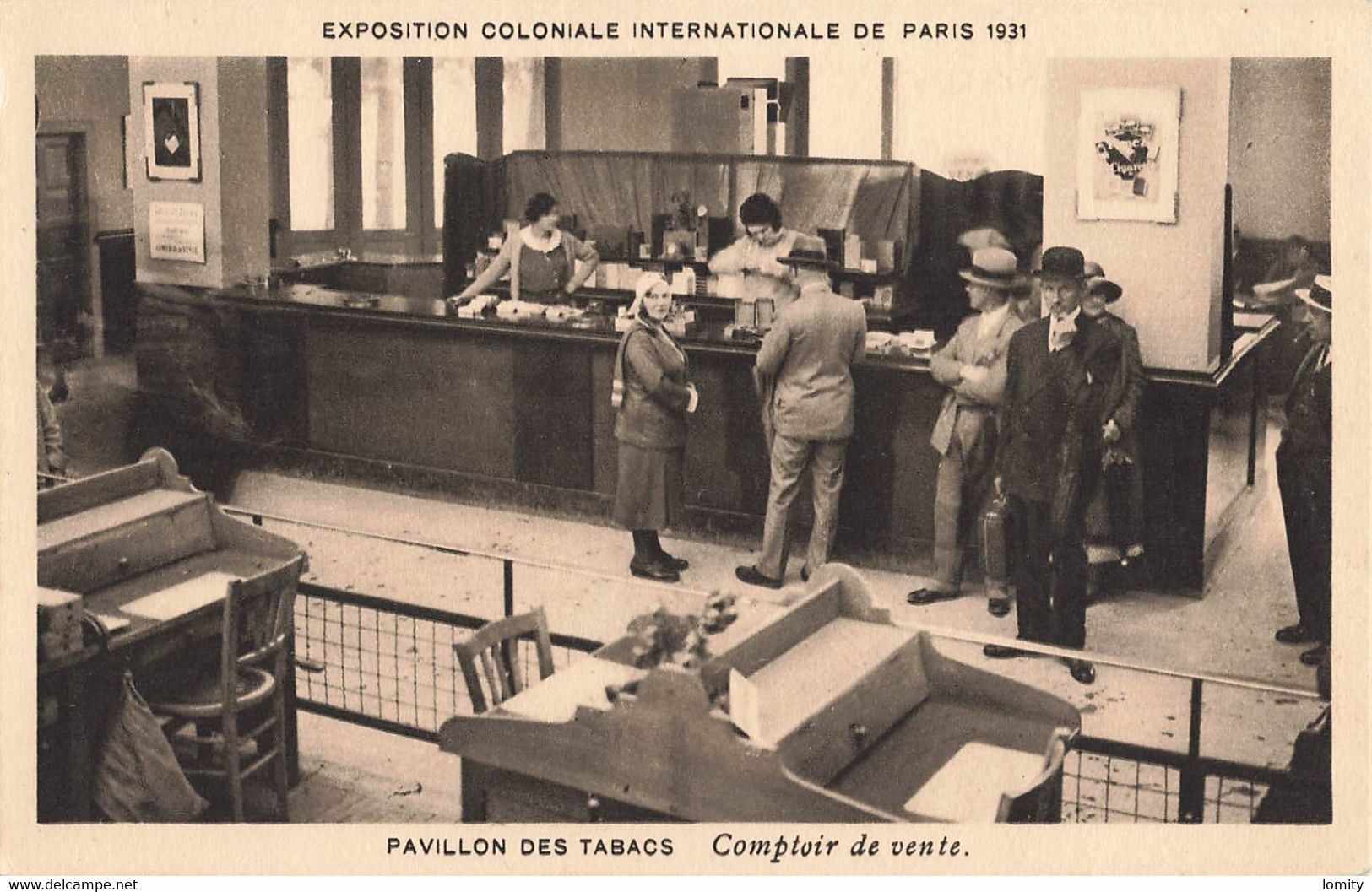 75 Paris Exposition Coloniale 1931 Pavillon Des Tabacs Comptoir De Vente - Tentoonstellingen