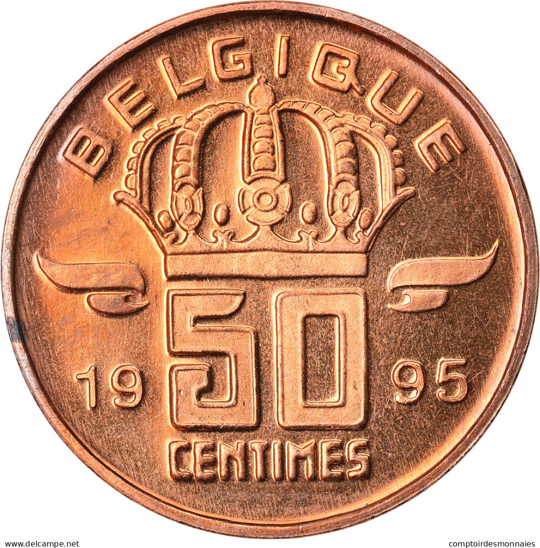 Monnaie, Belgique, Baudouin I, 50 Centimes, 1995, FDC, Bronze, KM:148.1 - 50 Cents