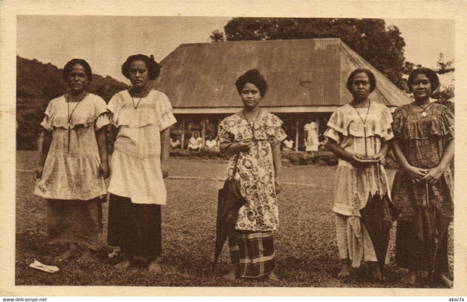 PC CPA SAMOA, PACIFIC, JEUNES ELÉVES DES SCEURS D'APIA, Postcard (b19464) - Samoa