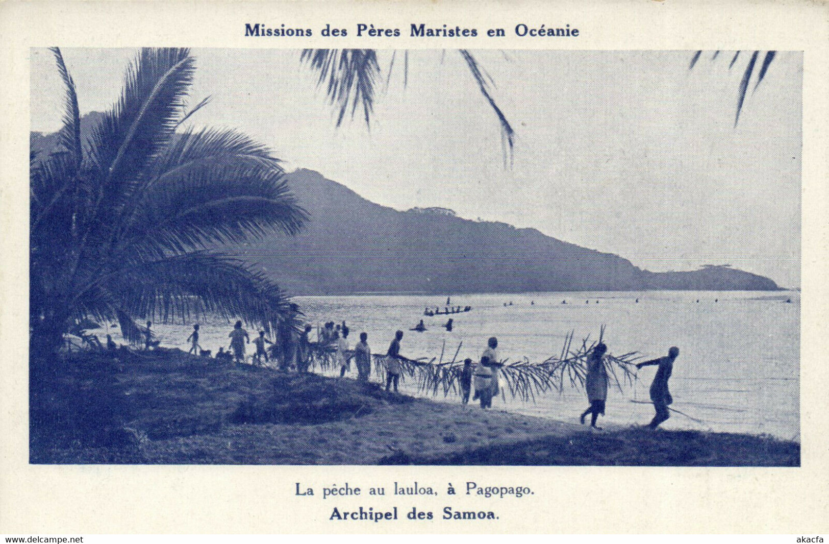 PC CPA SAMOA, PACIFIC, PÉCHE AU LAULOA, �? PAGOPAGO, Vintage Postcard (b19438) - Samoa