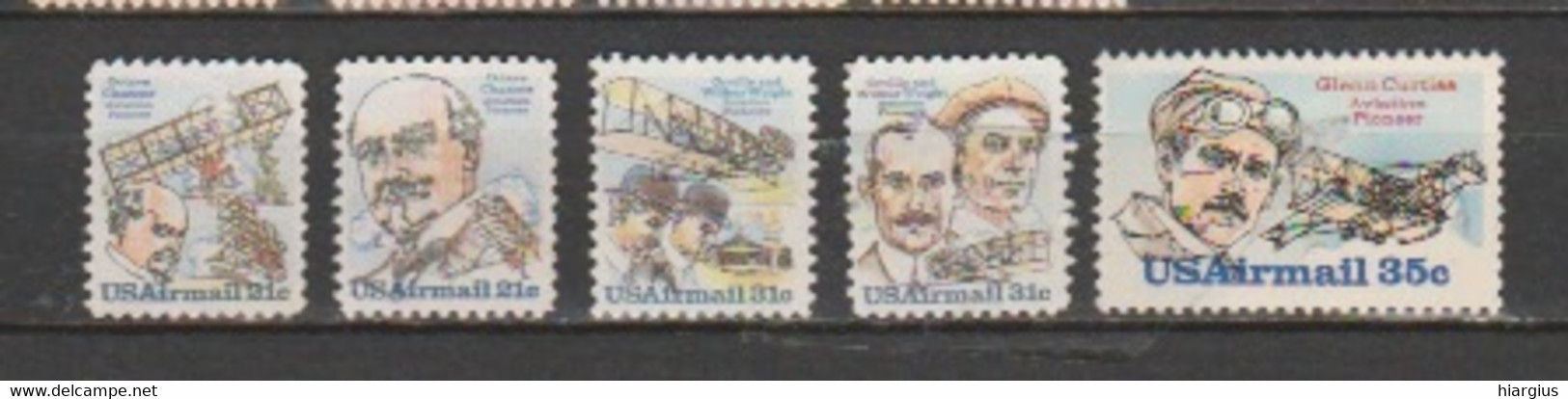 USA- Scott #: C 91;92;93;94;100-  Catalog Value $ 3.50 - 2b. 1941-1960 Nuevos