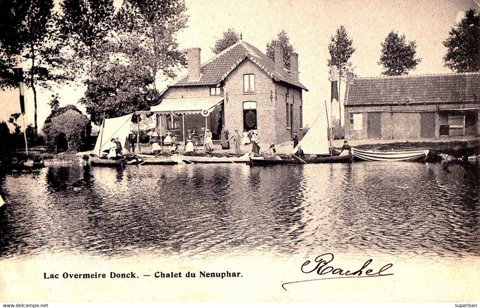 LAC OVERMEIRE DONCK : CHALET DU NÉNUPHAR - CARTE POSTALE PRÉCURSEUR / FORERUNNER POSTCARD ~ 1900 (af667) - Berlare