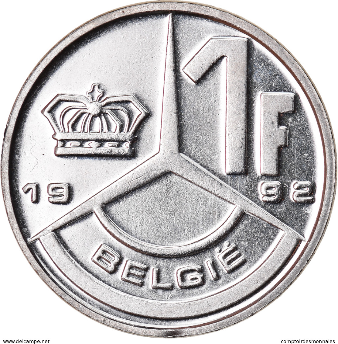 Monnaie, Belgique, Franc, 1992, SPL+, Nickel Plated Iron, KM:171 - 1 Franc