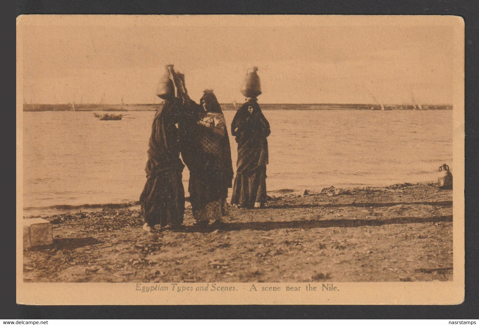 Egypt - Rare - Vintage Original Post Card - A Scene Near The Nile - Briefe U. Dokumente