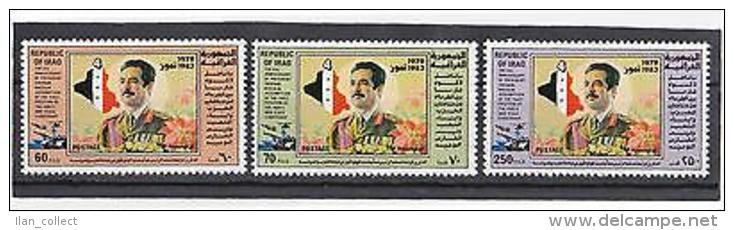 IRAQ SADDAM HUSSEIN Head Of Baath Party 1983 SC# 1134 - 1136 MNH - Irak