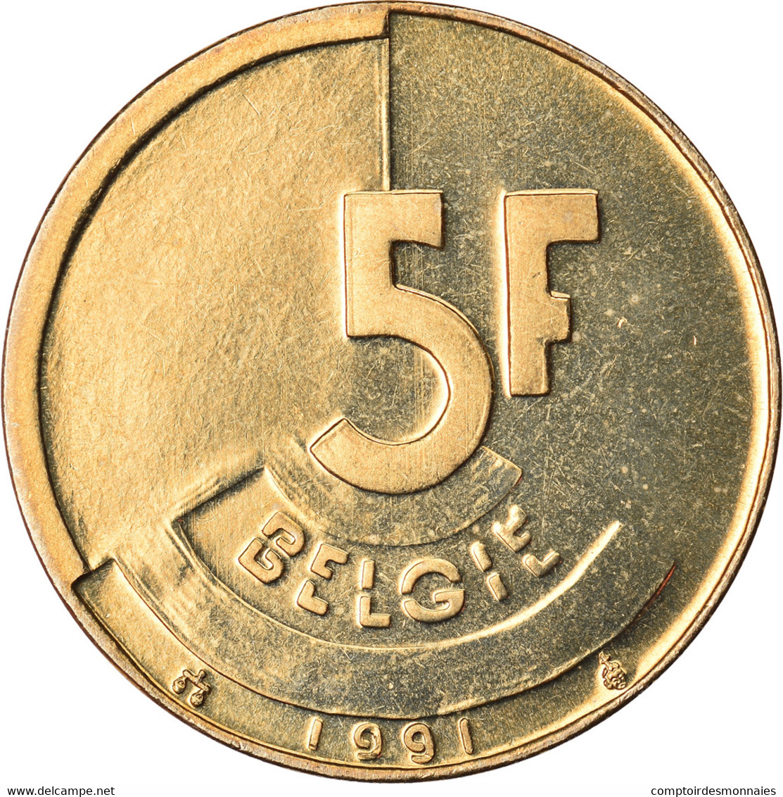 Monnaie, Belgique, 5 Francs, 5 Frank, 1991, SPL+, Brass Or Aluminum-Bronze - 5 Francs