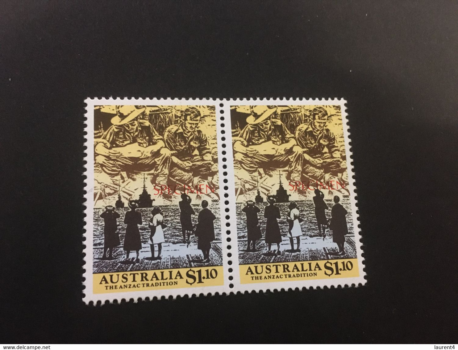 (S 14) Australia  - SPECIMEN Stamps (2 As A Pair) - Cinderella