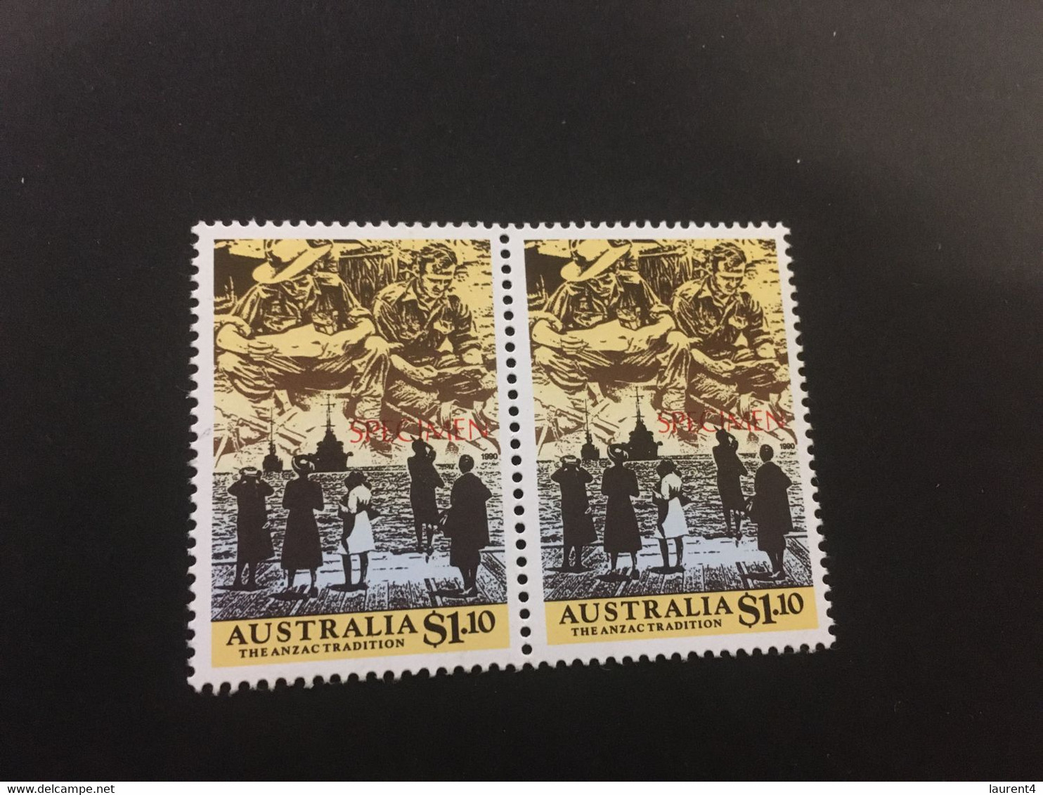 (S 14) Australia  - SPECIMEN Stamps (2 As A Pair) - Cinderelas