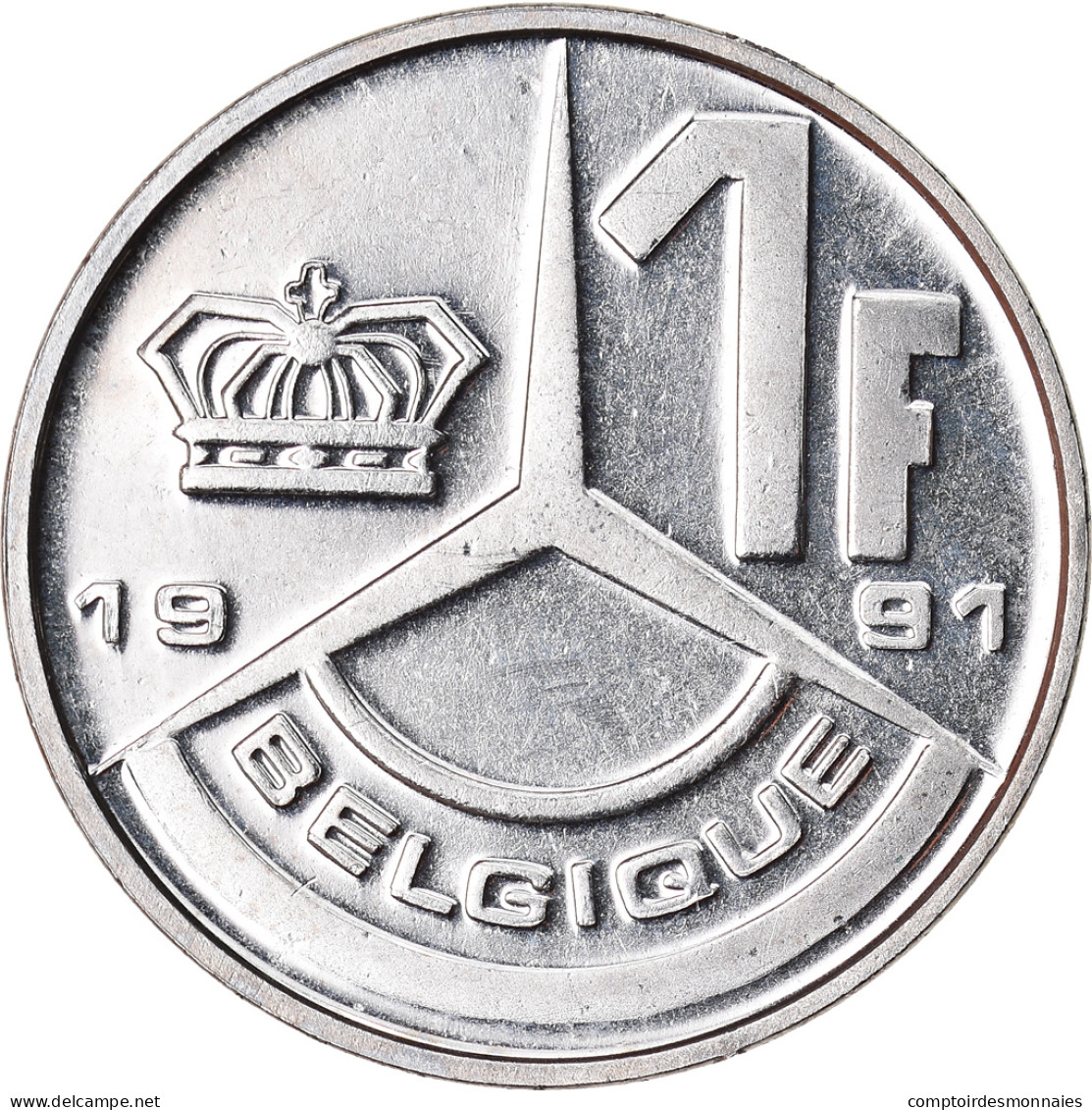 Monnaie, Belgique, Franc, 1991, Bruxelles, FDC, Nickel Plated Iron, KM:170 - 50 Frank