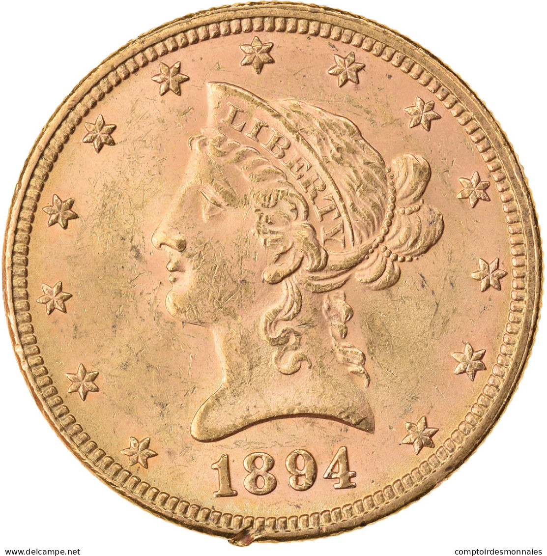Monnaie, États-Unis, Coronet Head, $10, Eagle, 1894, U.S. Mint, Philadelphie - 10$ - Eagles - 1866-1907: Coronet Head (Testa Coronata)