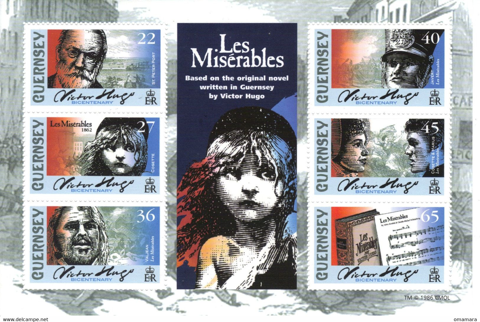 Guernesey 2002 Victor Hugo Bloc Les Misérables - Guernsey