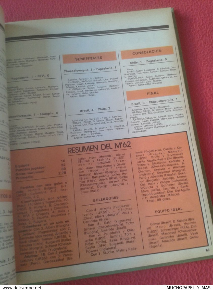 LIBRO DE FÚTBOL HISTORIA LOS MUNDIALES DE FÚTBOL 1930-1982 WORLD CUP FOOTBALL HISTORY LA VANGUARDIA. SOCCER CHAMPIONSHIP