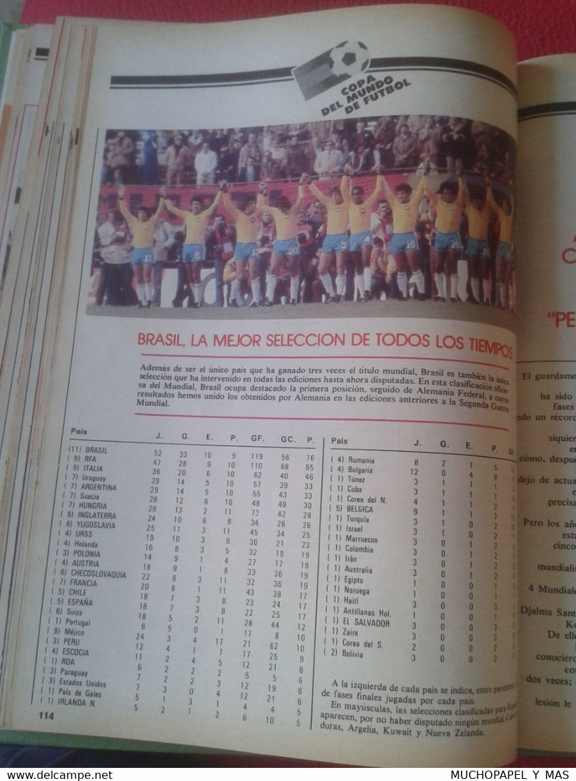 LIBRO DE FÚTBOL HISTORIA LOS MUNDIALES DE FÚTBOL 1930-1982 WORLD CUP FOOTBALL HISTORY LA VANGUARDIA. SOCCER CHAMPIONSHIP