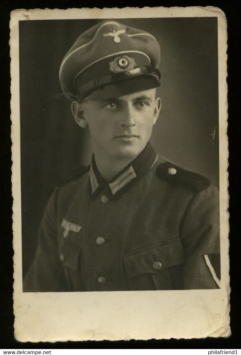 WW II DR Foto Postkarte Portrait Soldat Heer: Ungebraucht. - Storia Postale