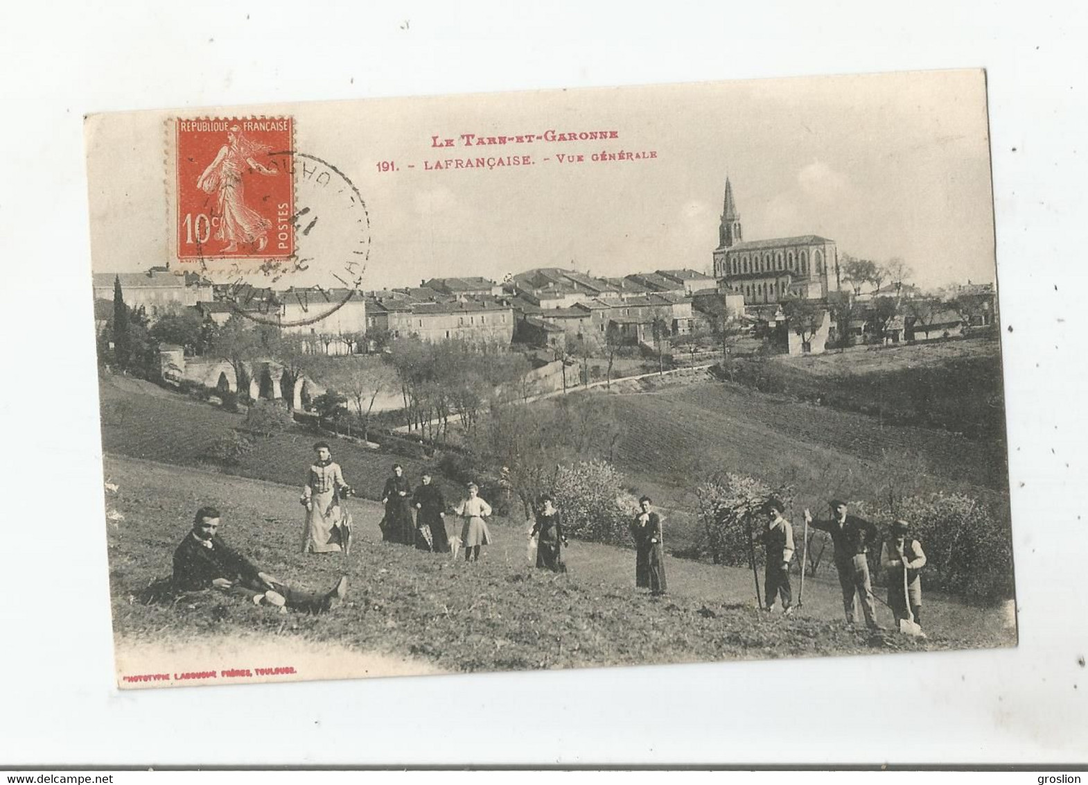 LAFRANCAISE 191 LE TARN ET GARONNE VUE GENERALE PANORAMIQUE AVEC EGLISE 1917 (BELLE ANIMATION) - Lafrancaise