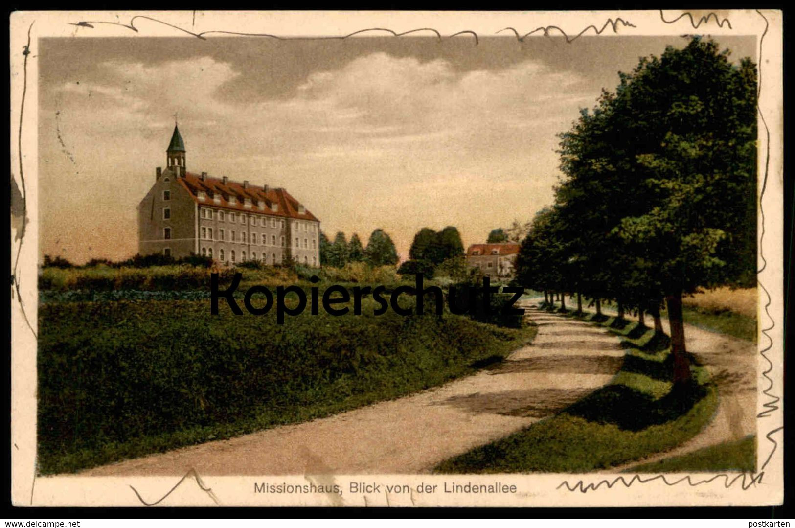 ALTE POSTKARTE MISSIONSHAUS ST. PETER BLICK VON DER LINDENALLEE TIRSCHENREUTH Cpa Postcard AK Ansichtskarte - Tirschenreuth