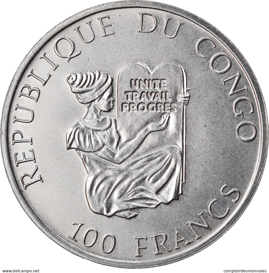 Monnaie, Congo Republic, 100 Francs, 1995, FDC, Copper-nickel, KM:21 - Congo (République 1960)