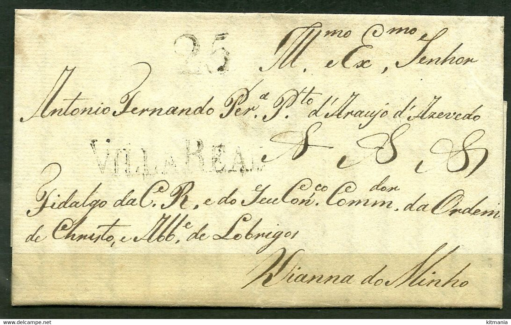 Portugal Prephilatelic Letter From Vila Real To Viana Do Castelo - P1534 - ...-1853 Prephilately