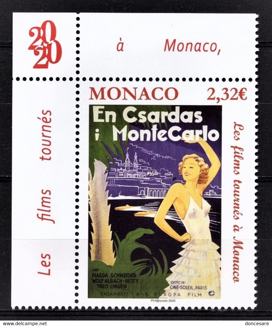 MONACO 2020 -  Y.T. N° 3251 /  LES FILMS TOURNÉS À MONACO - QUADRILLE D'AMOUR - NEUF ** - Unused Stamps